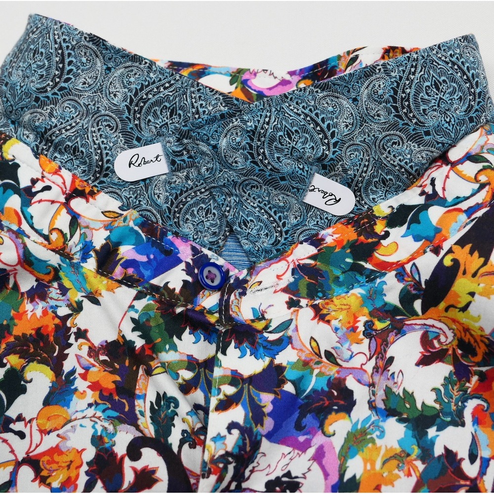 Robert Graham Mens 2XL Multi Color Abstract Paisley Button Down Shirt L/S - Picture 9 of 10